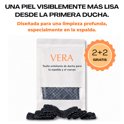 Vera Original 3 en 1 – Toalla de ducha exfoliante antibacteriana