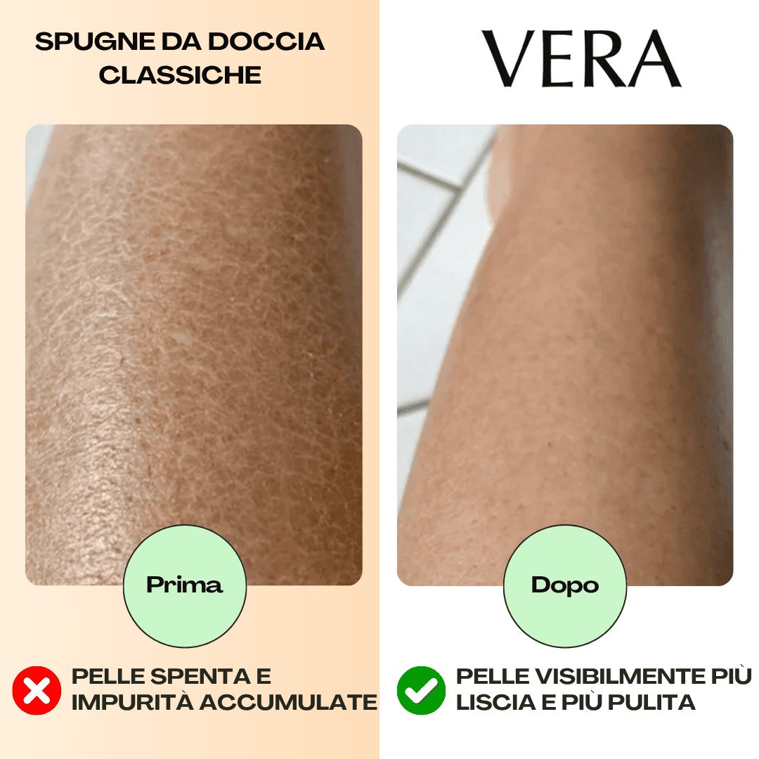 Vera Original 3-in-1 – Asciugamano da doccia esfoliante antibatterico