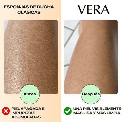 Vera Original 3 en 1 – Toalla de ducha exfoliante antibacteriana