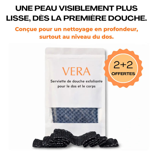 Vera Original 3-en-1 – Serviette de douche exfoliante antibactérienne