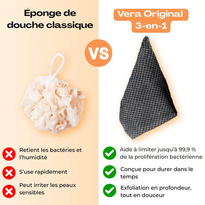 Vera Original 3-en-1 – Serviette de douche exfoliante antibactérienne